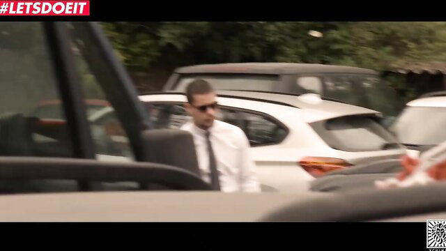 Aletta Ocean in car parking lot scene from LETSDOEIT