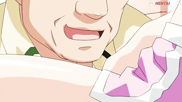 Hentai teen big tits closeup smiling with uncle in kinky taboo scene