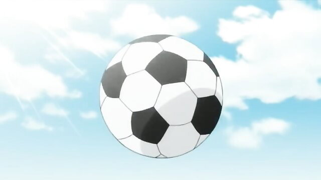 Anime hentai soccer ball floating in blue sky, Free Anata Dake Konbanwa