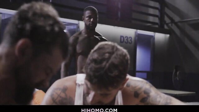 Muscular studs Bennett Anthony, Chris Damned, Alpha Wolfe in gym orgy