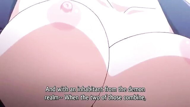 Huge tits anime girl from Nuki Doki Revolution hentai closeup