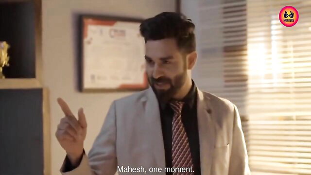 Handsome Indian bearded man in suit gestures in Hunters Hot Web Series S01 E06
