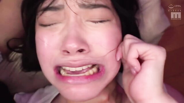 Kotone Hana crying in distress, JAV rape fantasy scene