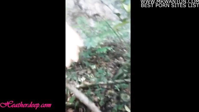 Heather Deep HD naked deepthroat creampie jungle sex with monster cock