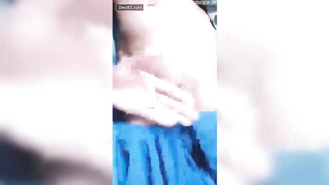 Blurry Pakistani lesbian girls in blue dress intimate embrace