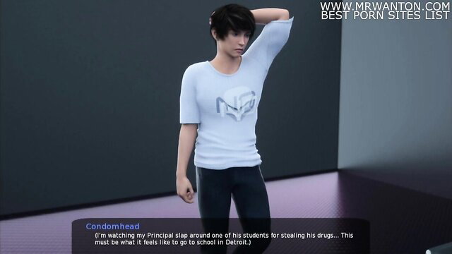 Condomhead Principal in white NFS shirt slaps student for stealing drugs