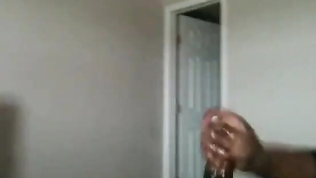 Black handjob closeup on white cock, amateur POV thumb