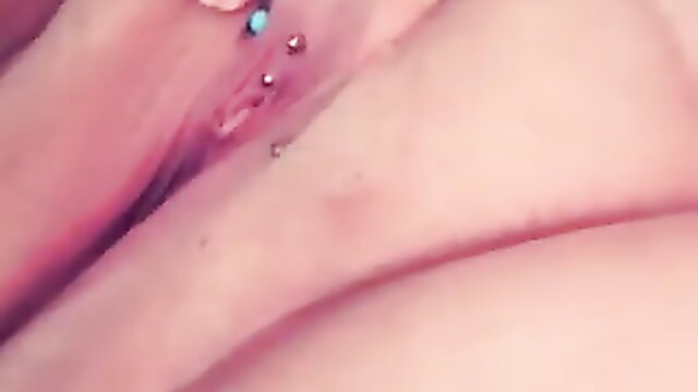 Closeup of pierced wet pussy lips in hardcore amateur porn thumbnail