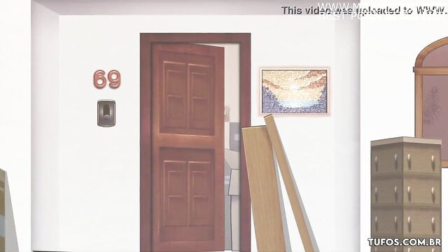 Moving day mess with busty aunt and cousins nude indoors