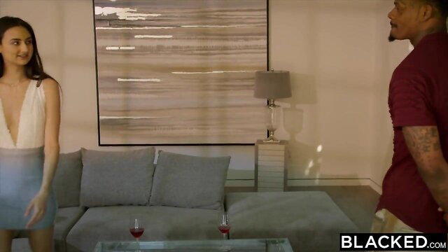 Handsome teen in lingerie awaits BBC in interracial Blacked scene