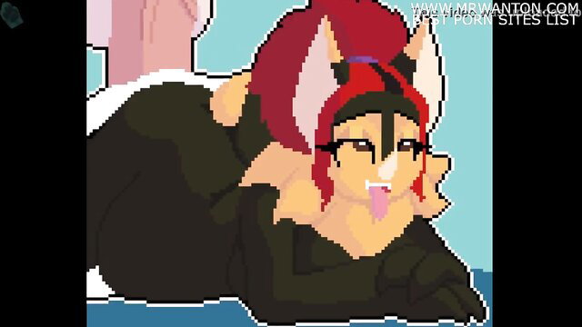 Red fox furry girl with huge ass in pixel art hentai porn thumbnail