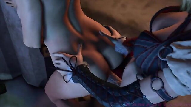 Lara in Batman Porn Asylum ep II: tentacle fondling pussy closeup