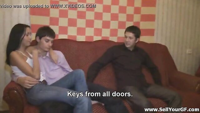 Tatiana in a threesome with two men