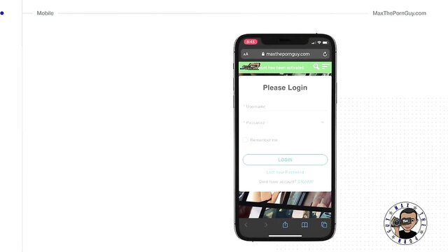 Kendra Allure login screen on phone - MaxThePornGuy adult video thumbnail
