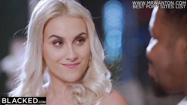 Blonde diva Indica eyes her black manager in Blacked scene