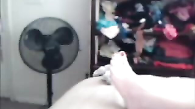 Brissy gives Domme Bev foot service with white socks in amateur femdom