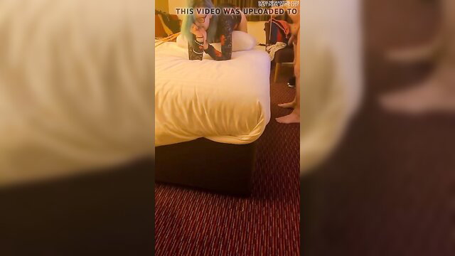 Front view woman bent over bed caned on bare ass HD whipping
