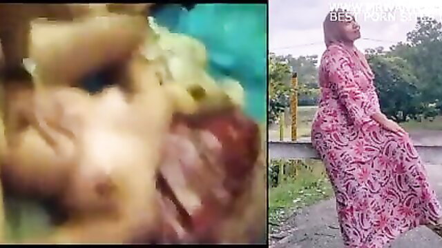 Blurry closeup of fat pussy spread and thick Asian woman in pink dress