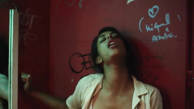 Indian wife cheating ecstasy face, open shirt exposing tits closeup