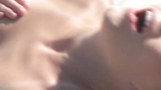 Brea Bennett moans in ecstasy as pussy eaten on public beach