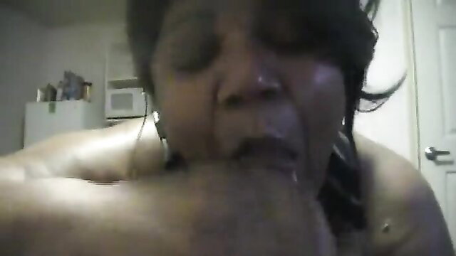 Betty BBW freak deepthroats cock, lips stretched wide on huge dick