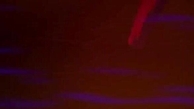 Mystery woman in red lingerie with neon lights glow