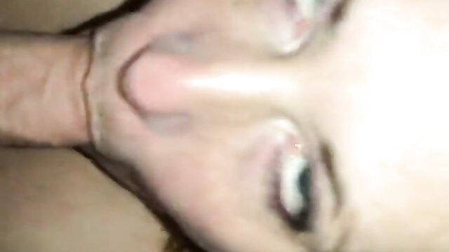 Sexy married MILF deepthroats cock in messy homemade blowjob