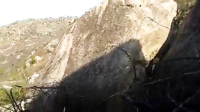 Village Paki couple caught fucking outdoors in rocky hills