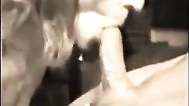 Blurry closeup of mature mom sucking cock in taboo blowjob