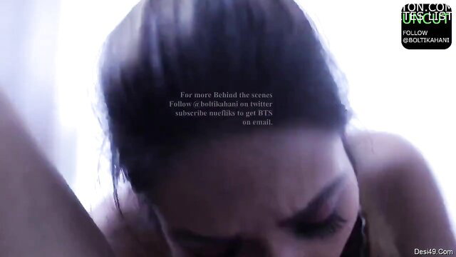 Closeup of Indian woman's aroused face in hot uncut HD porn video