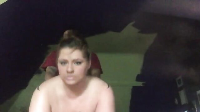 Nude curvy brunette woman on knees in outdoor quickie prep