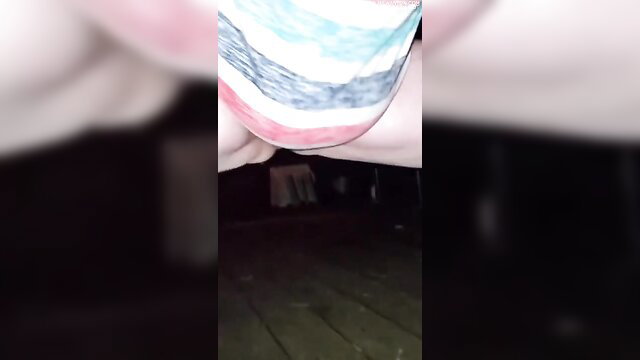 Closeup of wet pussy in striped panties from Ultimate Squirting Compilation