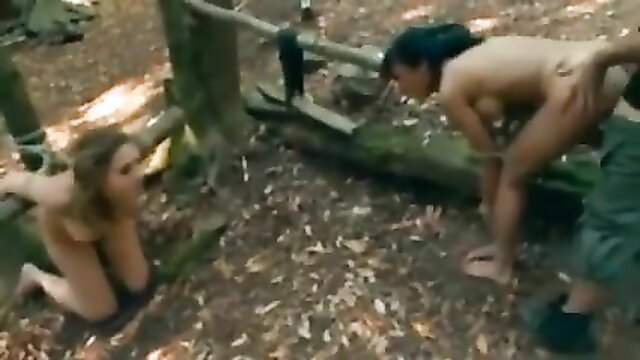 Chanel Preston bound outdoors fucked by man at Sex & Submission