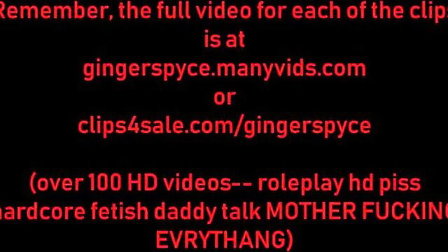 Ginger Spyce piss fetish promo thumbnail with hardcore daddy talk ads