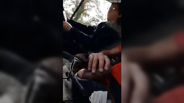 Married woman groped by pervert hitchhiker in car handjob