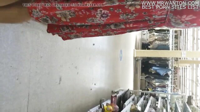 Double upskirt blonde PAWG sisters in red floral dress flashing ass