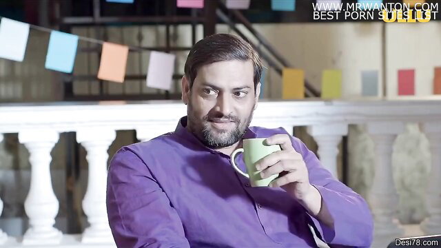 Mature Indian man in purple kurta sips tea, Bekaboo Dil Ep2 thumbnail