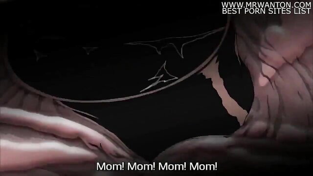 Anime girl screaming during intimate moment