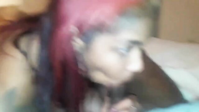 Hot Rican babe with pink hair shocked by surprise cumshot ending