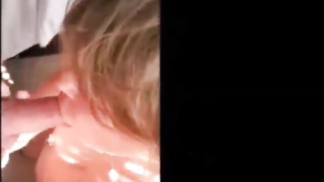 Blonde woman eagerly sucking cock closeup for your pleasure