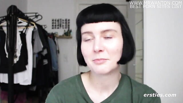 French Delphine with bangs shows perfect breasts Ersties