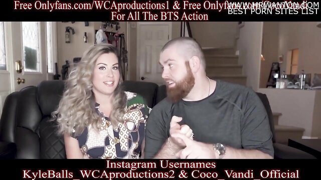 Makayla Cox & stepson chatting on couch in stepmom hot tub teaser