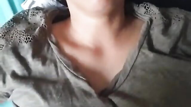 Asian girl in lace top, neckline tease in dorm sneak fuck creampie vid