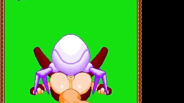 Purple alien hentai babe with huge tits in explicit closeup pose