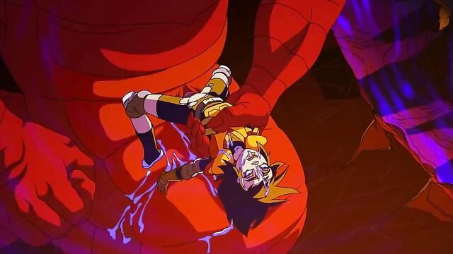 Hot ghostbuster babe in yellow suit crushed by giant red tentacle monster in XXXTREME parody