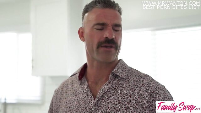 Mature swap mom in floral shirt teaches dick sucking lesson