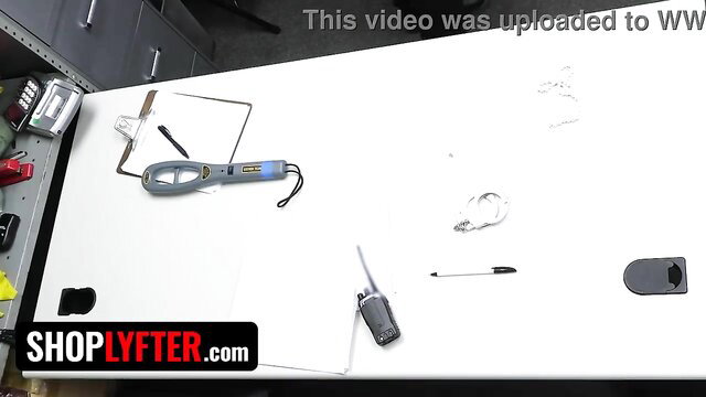 Crystal Chase with tools on ShopLyfter backroom table