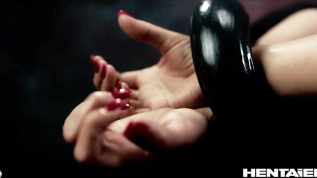 Jennifer Mendez red nails on black alien ring Hentaied