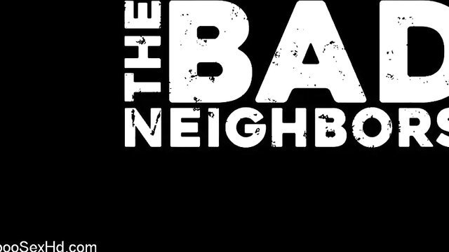 Bad Neighbors adult video thumbnail: girl double fucked by nasty neighbors