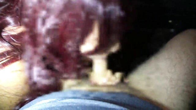 Anny Kitty seduces Uber driver with blowjob in car POV